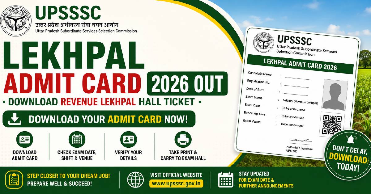 UPSSSC Lekhpal Admit Card 2026 Download Hall Ticket